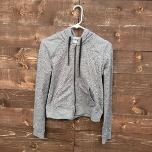 Zella Gray Long Sleeve Zip Up Hooded Jacket Size Small